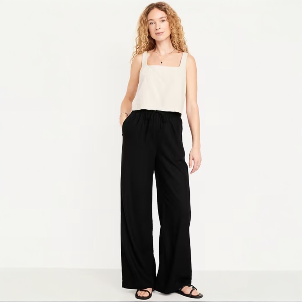 Women's Black Wide-Leg Pants